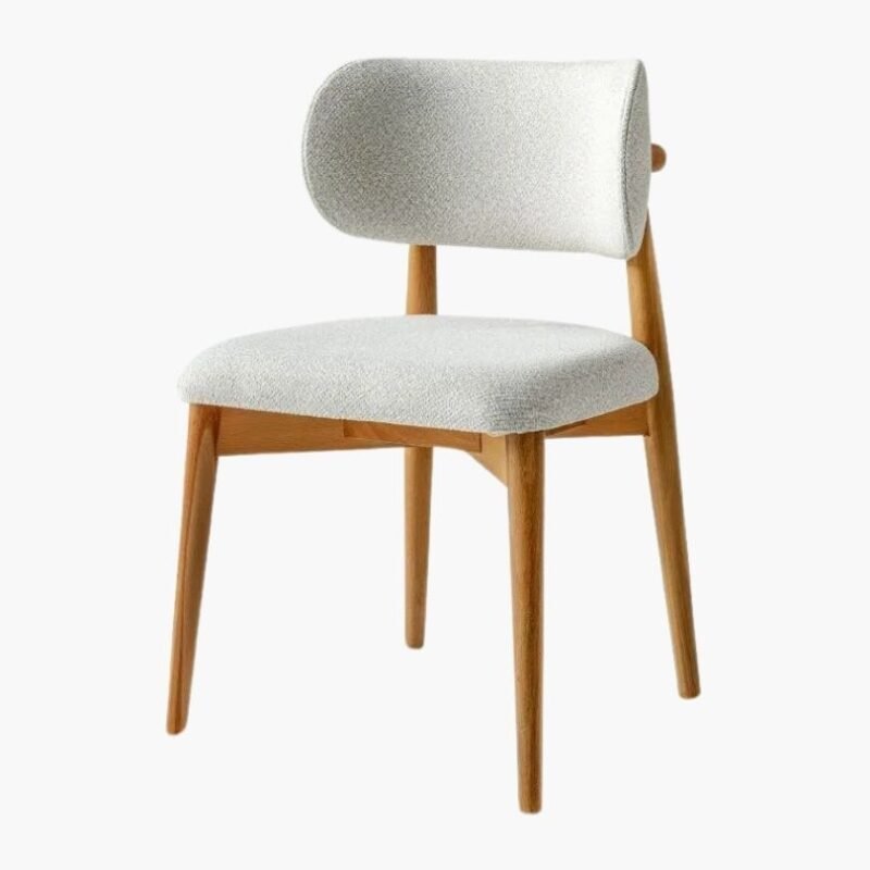 Krem Babyface kumaşlı natural polo sandalye