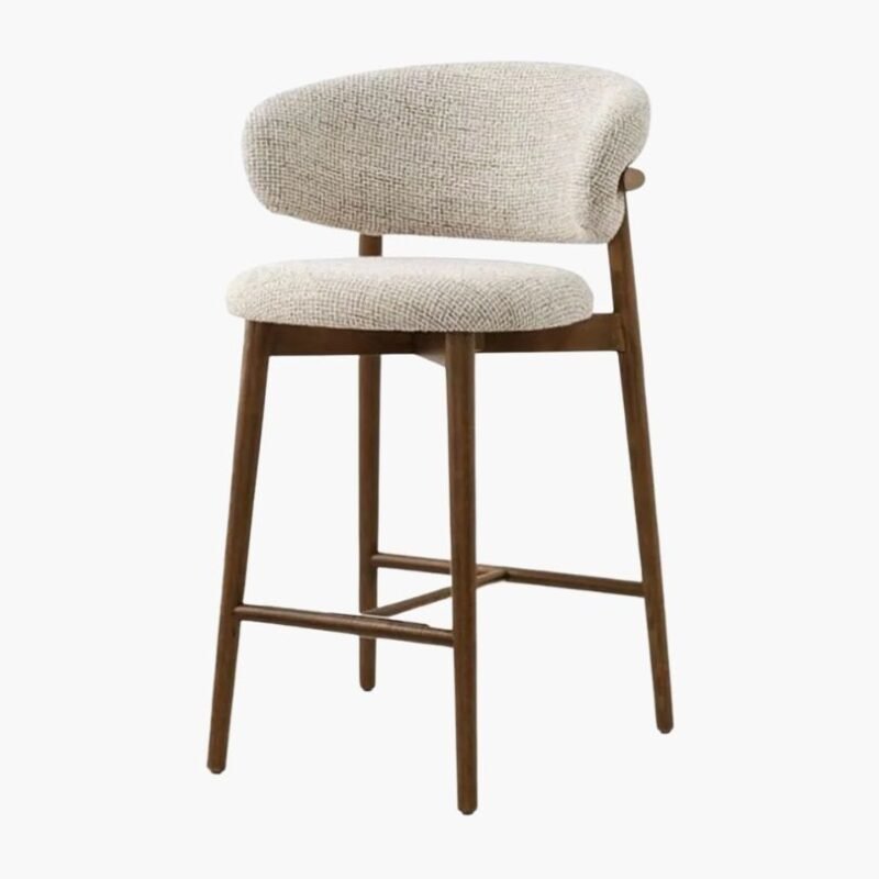 Babyface Kumaşlı Koyu Ceviz Polo Bar Sandalye